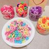 500pcs Candy Color Rubber Band Seamless Colorful Hair Tie Fashion Basic Hair Rope Set  Girl
