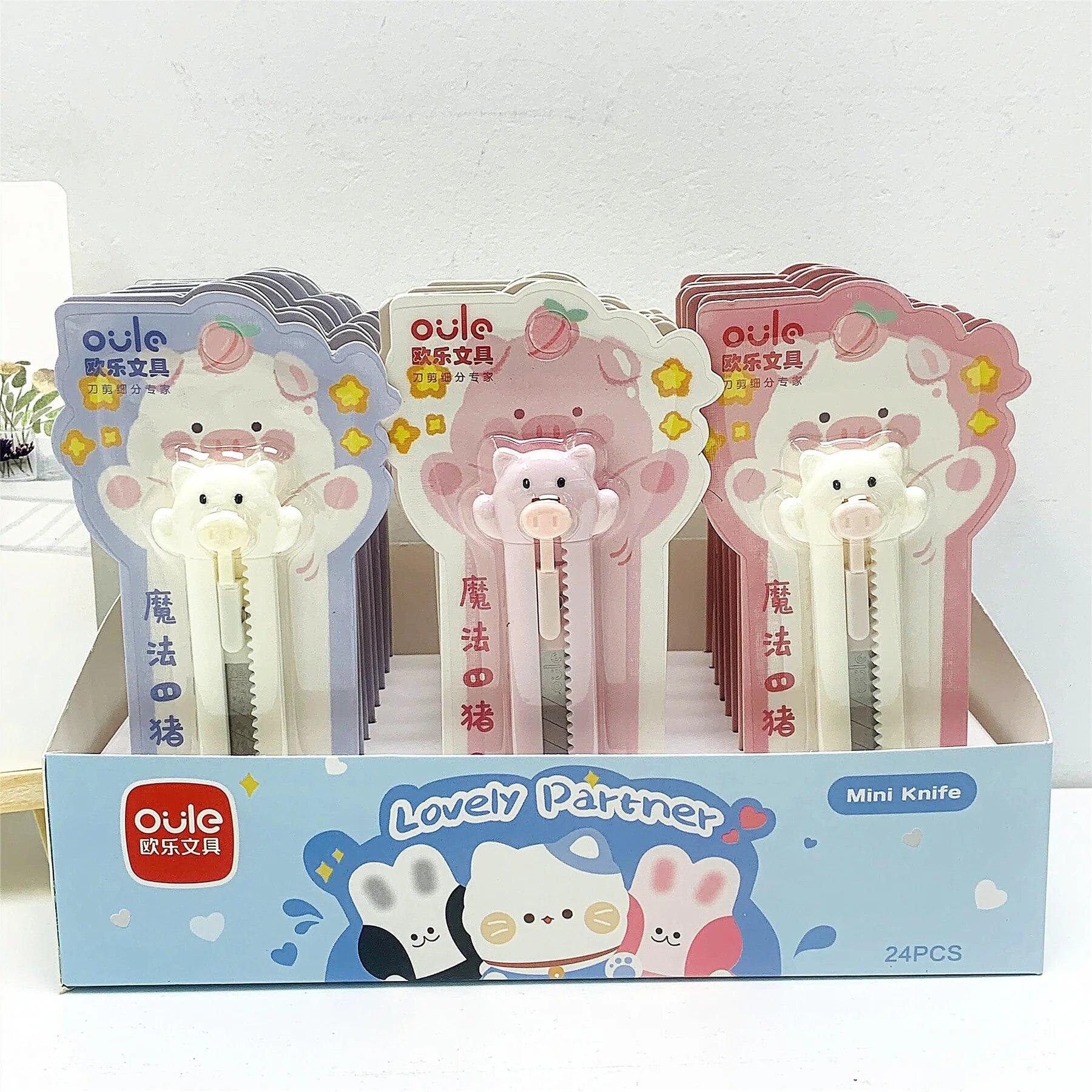 

1 шт., милый кролик, свинья, резак, универсальный нож, художественный студенческий художественный инструмент «сделай сам», креативные канцелярские принадлежности, школьные принадлежности