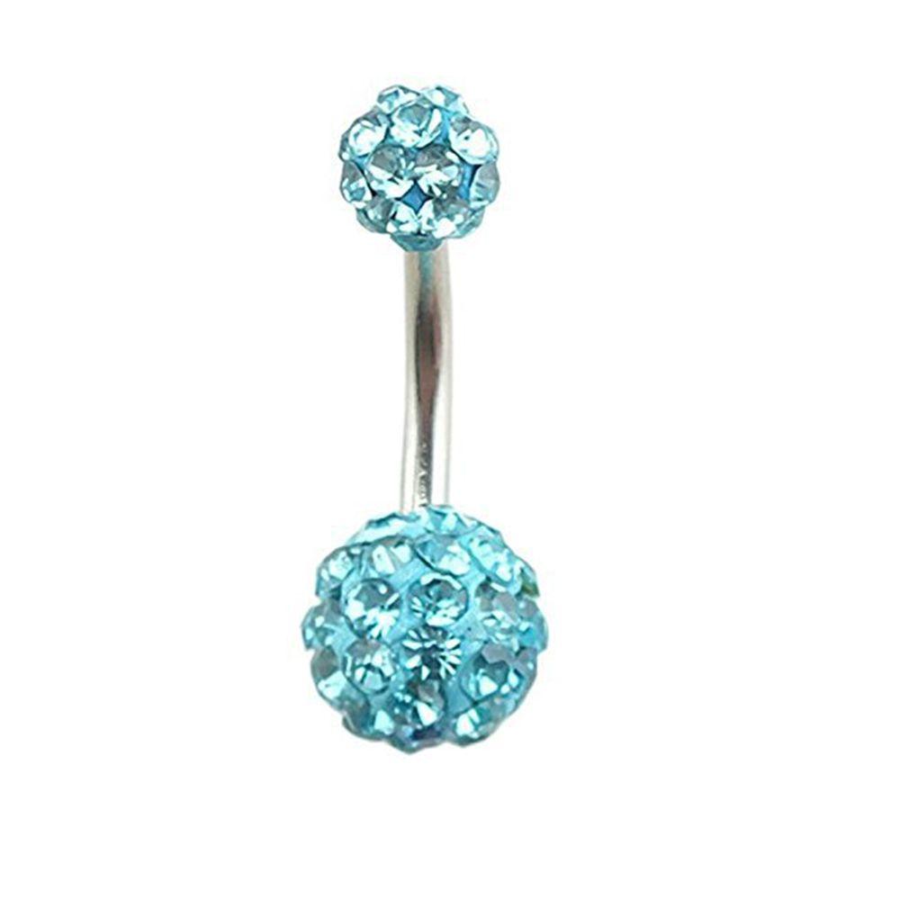 

Valentine Gift Barbell Crystal Belly Button Body Jewelry Navel Ball Piercing
