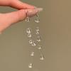 Colar de Linha de Pesca Invisível de Vidro Gota d'Água da Moda Transfronteiriço para Mulheres - Simples, Moderno, Empilhável Corrente de Clavícula Multicamadas