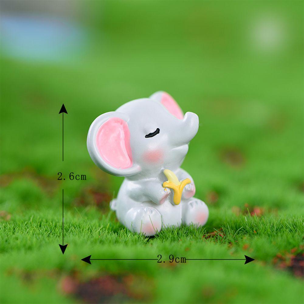 

Cute Desktop Garden Cartoon Elephant Figurine Micro Landscape Home Decoration 6