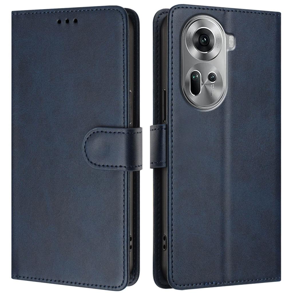 Étui portefeuille à rabat en cuir de couleur unie pour OPPO Reno 15 12FS 12F 11F 11 9 8 Pro 8 Lite, Housse avec porte-cartes magnétique