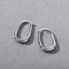 Premium Temperament Irregular Texture Plain Ring S925 Silver Needle Ear Buckle Earrings Niche Daily Commuting Must Enter Earrings Women