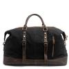 Borsa da Viaggio da Uomo di Grande Capacità, Borsa da Bagaglio a Tracolla in Tela Cerata Impermeabile Stile Europeo e Americano con Pelle Crazy Horse
