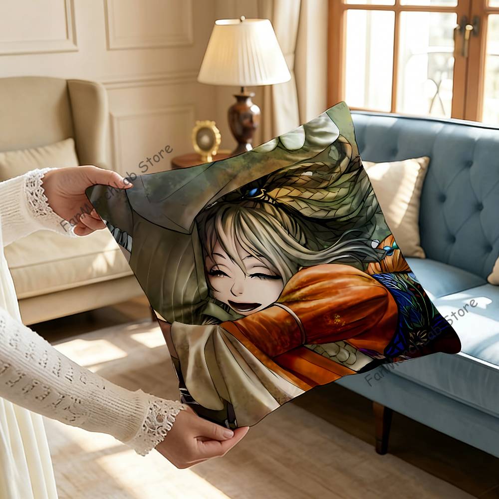 TThe House In Fata Morgana Printed Pillow Cover Cushion Case Simple Sofa Pillow Case No Pillow Core