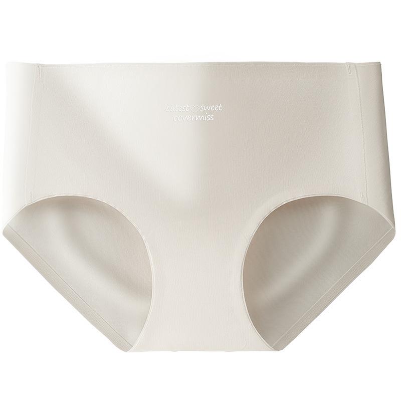 Ladies Spring and Autumn Pure Cotton 10A Antibacterial Extension Crotch No Trace Middle Waist Triangle Briefs