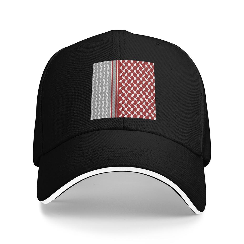 Spring Casual Baseball Cap Palestine Keffiyeh and Lines in Red Outdoor Sports Trucker Hat For Women Unisex Quality Snapback Cap