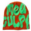 Hot Sell Customized  Adult Fashion Printing Soft Winter Hat Knitted With Letters for Men and Women