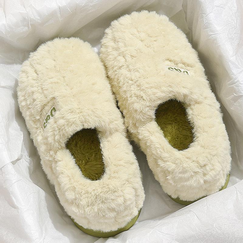 Cotton slippers autumn and winter bags and home indoor household thick bottom non-slip warm fluffy slippers winter
