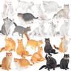 Realistic Cat Heart Model Toy Car Ornament - Black & White Pet Cats, Kindergarten Teaching Aid