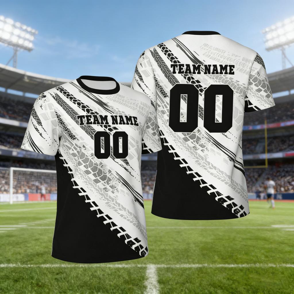 Customized Name and Number Round Neck Football Sportswear Comfortable Fit Personalized Party Summer Party Outdoor Leisure