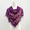 Vintage Lace Flower Hair Scarf Shawl Thin Cute Sweet Headscarf Shawl Chic Style Bohemian Bandanas for Women Pastoral Style