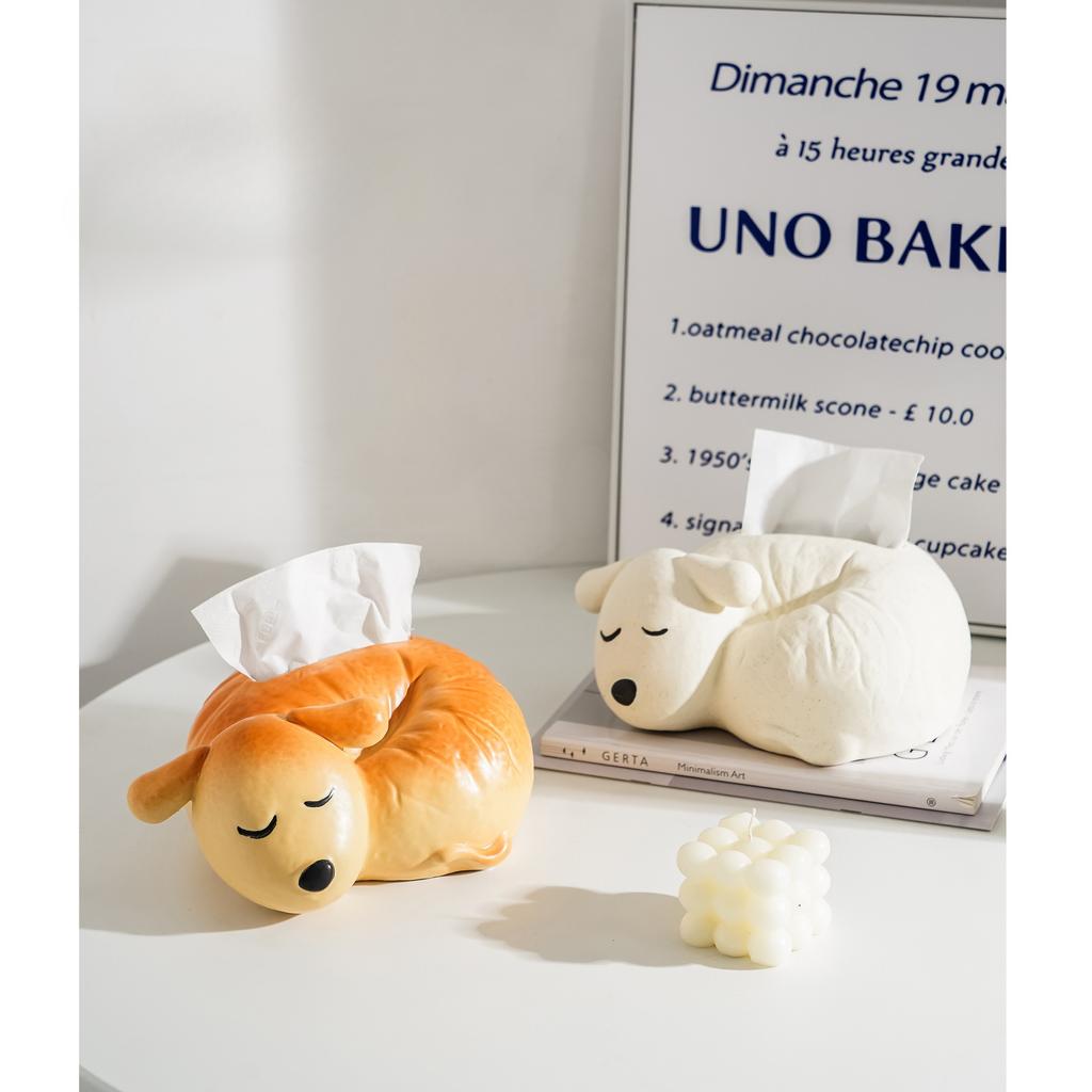 Ceramics Dog Removable Tissue Box Coffee Table Desk Storage Decoration Animal Ceramic Tissue Box Bedside Table Paper Towel Case