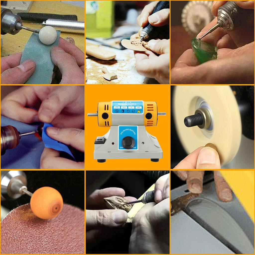 220V Polisher for Bench Grinder Polishing Adjustable Speed Polishing For Woodworking Machine Motor Tool Lathe Grinder Set 350W