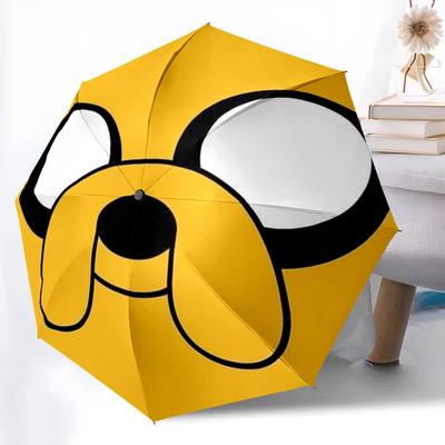 1pc Adventure Time, Jake Automatic Cute Umbrella 8-Bone Design Compact Gear for Outdoor Travel, Perfect Helloween Chrismas Gift for Friends or Family