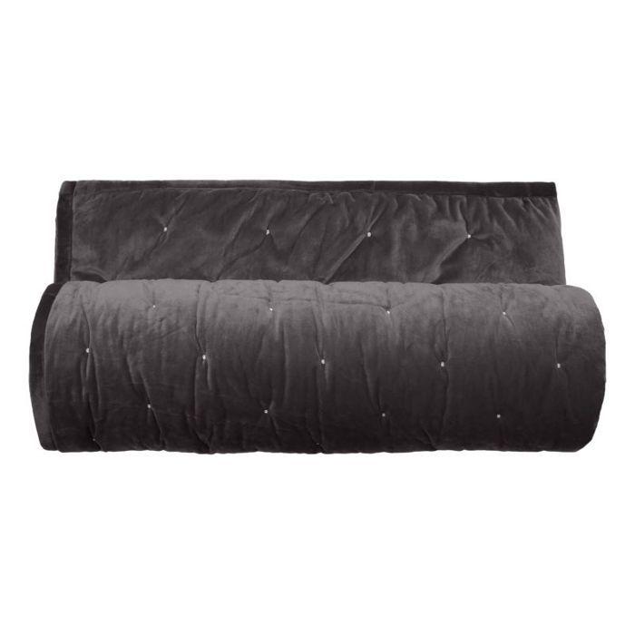 Couvre lit velours matelassé surpiqué "Gipsy" toutes dimensions Vent du sud - Gipsy Bison - 240 x 260 cm pour lit "King Size"