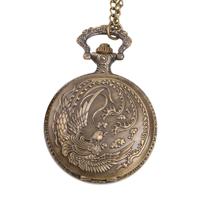 Vintage Quartz Pocket Watch with Retro Flip Necklace Pendant Design