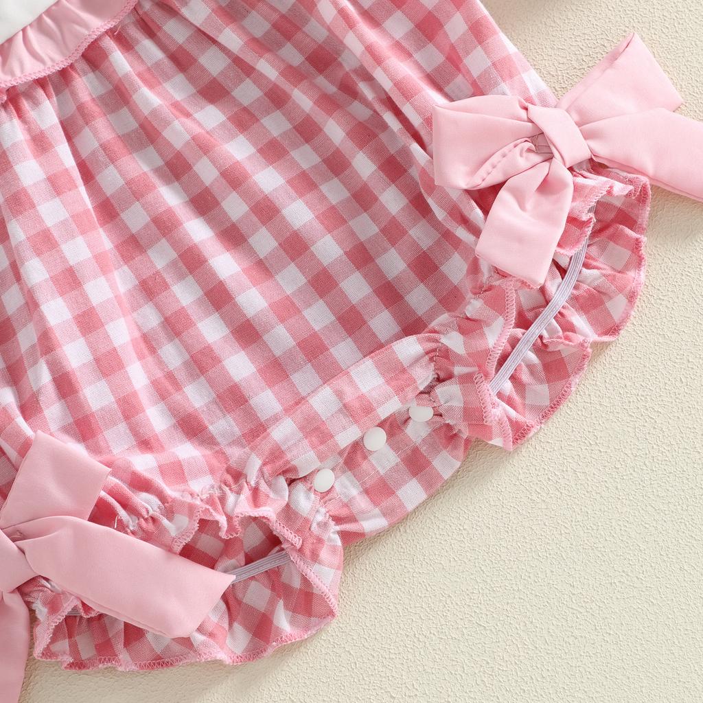 Citgeett Autumn Infant Baby Girl Birthday Bodysuit Long Sleeve Goose Embroidery Jumpsuit Fall Clothes