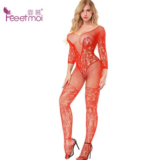 Krajkové spodní prádlo Sexy Žhavá erotická síťovina bez rozkroku Babydoll Noční prádlo Ženy Bodystocking Sexy průsvitné body
