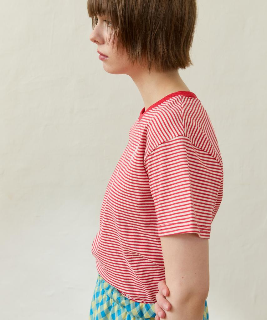 WIOE Wioe Logo Stripe T-Shirt_Red