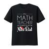 Mens Math Teacher Christmas T Shirt Funny Holiday Black 2X Large Vintage Washed Breathable Soft Stretched Homme Casual