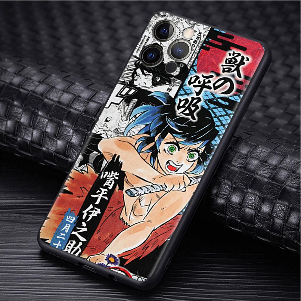 Anime Demon Slayer Kimetsu Pouzdro Pro Apple iPhone 14 Pro Max 13 11 12 Mini SE 7 8 Plus X XS 6 6S Silikonový Kryt na Telefon Měkká Funda