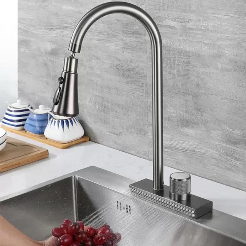 Stainless Steel Pull-Out Kitchen Faucet