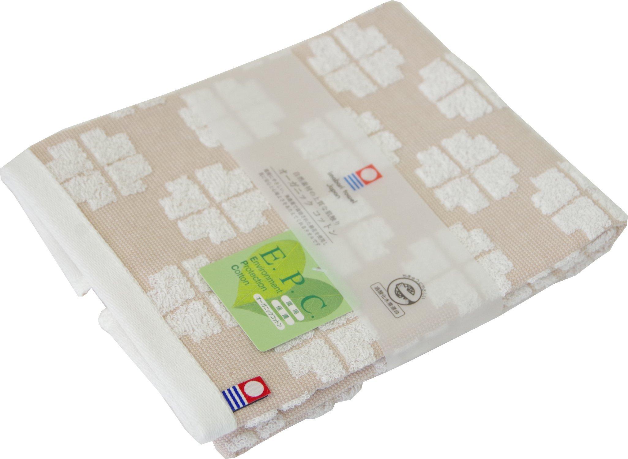 

Maruyama Towel Imabari Face Organic Cotton Kagome 34 x 80cm Towel, Pattern, Beige, Approx. бежевый