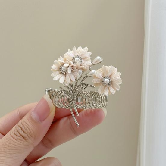 Curtain Buckle No Drill Installation Spring Coil Shape Easy One-Click Fixing Fabric Flower Curtain