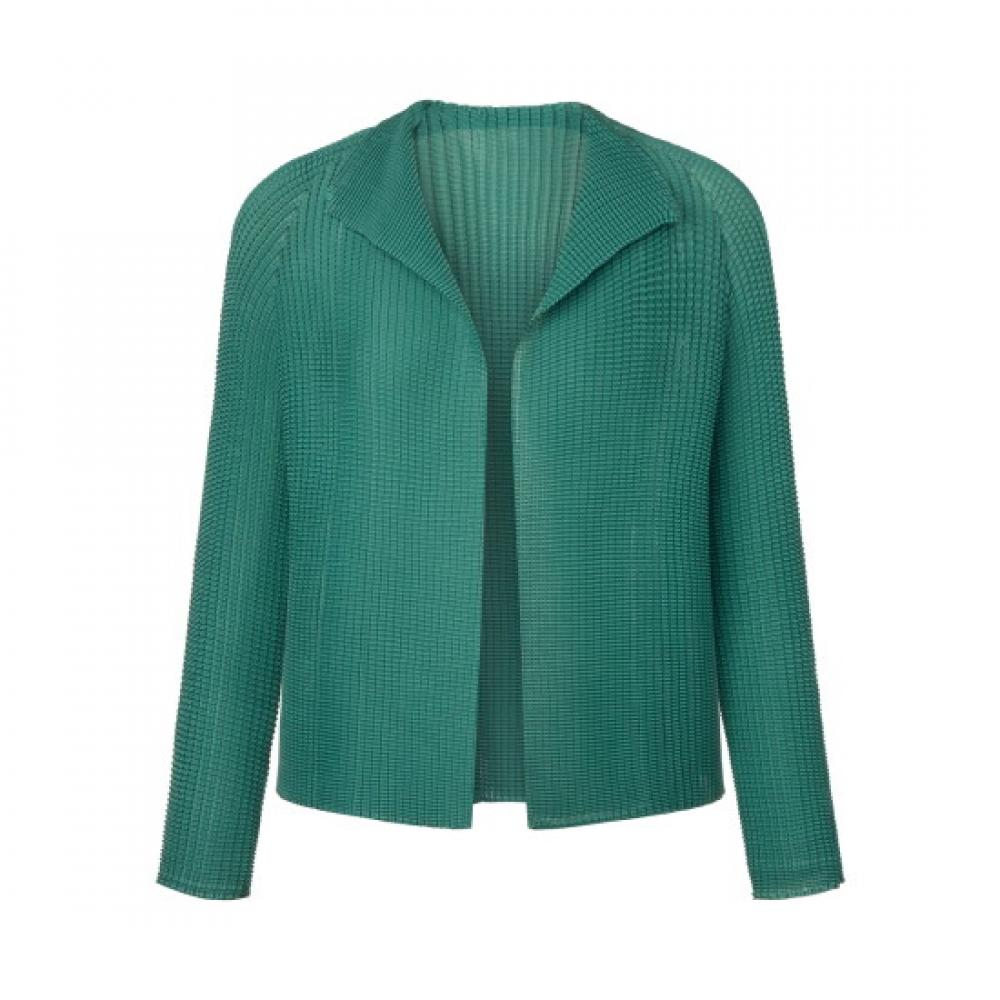 Pleats Me Chiffon Collarless Cardigan Epcdm125003