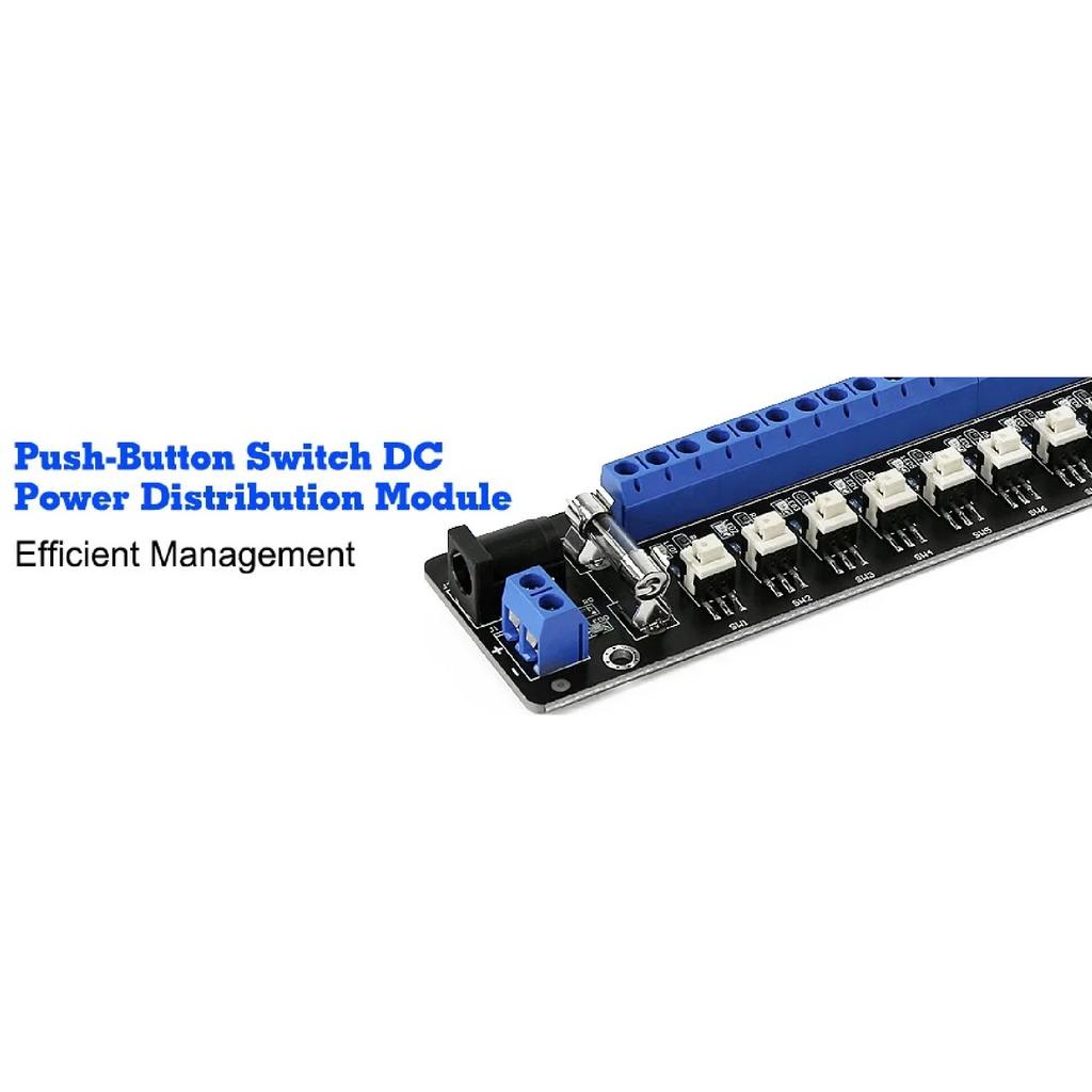 1 Unit Evemodel 3V-24V DC Power Distribution Module 12 Channel with Individual Switches PCB017