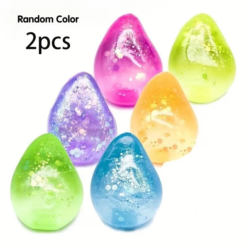 

2pcs Taba Colorful Crystal Simulation Water Drop Squishy Toy, Soft Water Drop Squishy Fun |Squeeze Toy, Slow-Rebound Material
