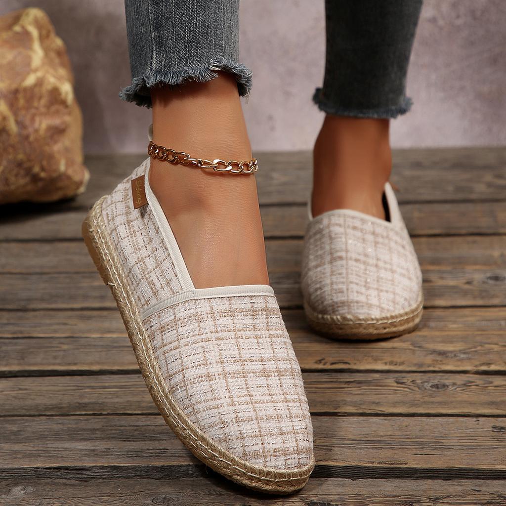 Spring And Autumn Large Size Flat Women's Shoes Simple, Comfortable And Casual Hemp Rope Soled Fishermen's Shoes