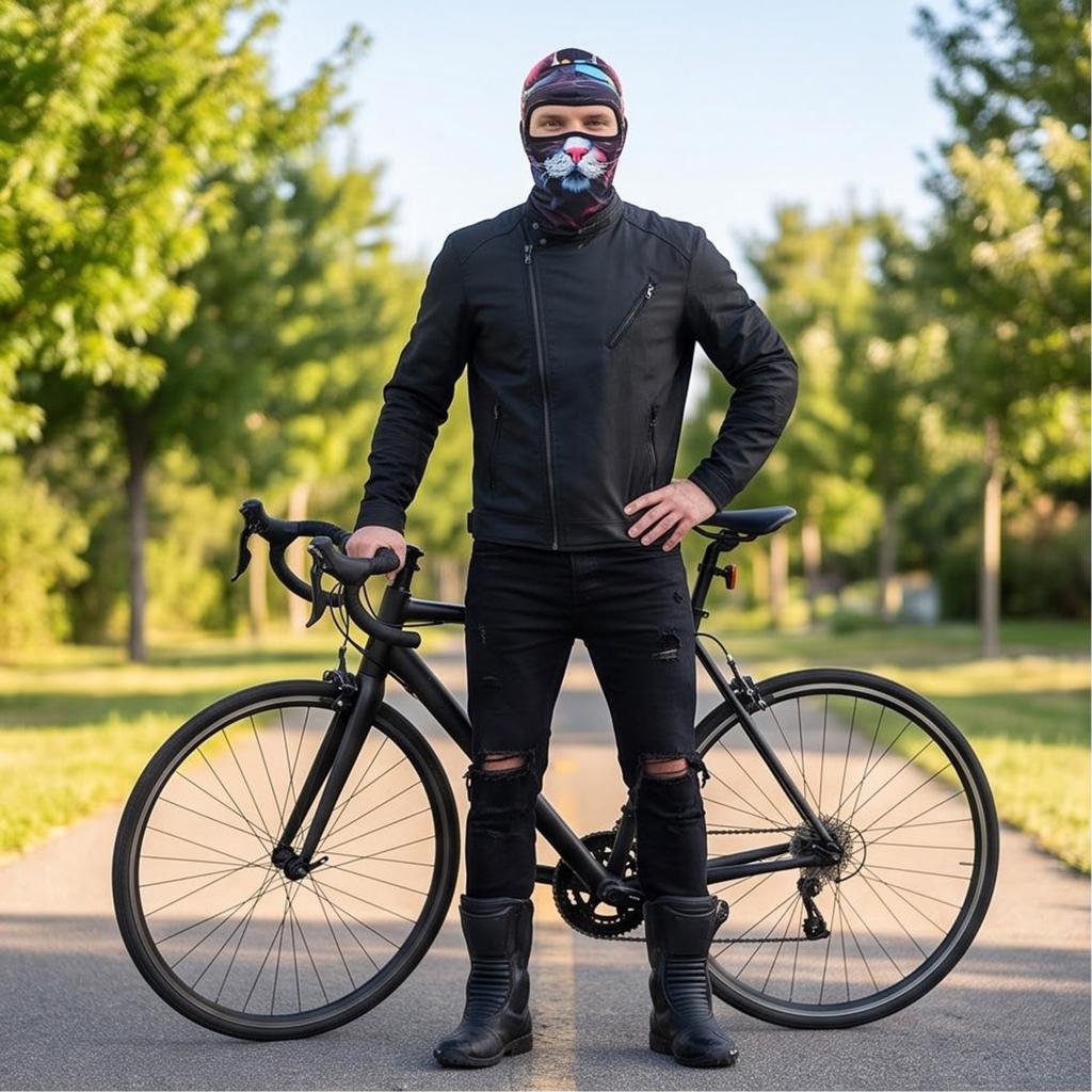 Unisex Windproof Face Cover and Neck Gaiter for Outdoor Cycling and Sports