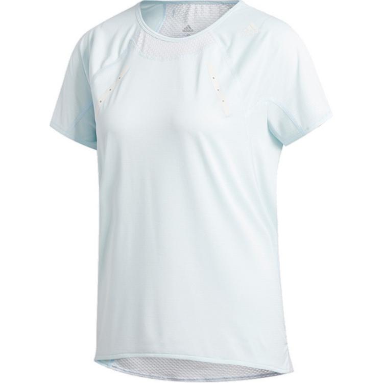 Adidas Heat.Rdy Running Short Sleeve Tee Women Tops White FK0736