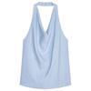 Zaprha 2025 Summer New Sweet and Spicy Pure Desire Bow Neck Collar Backless Sling Top 6929161