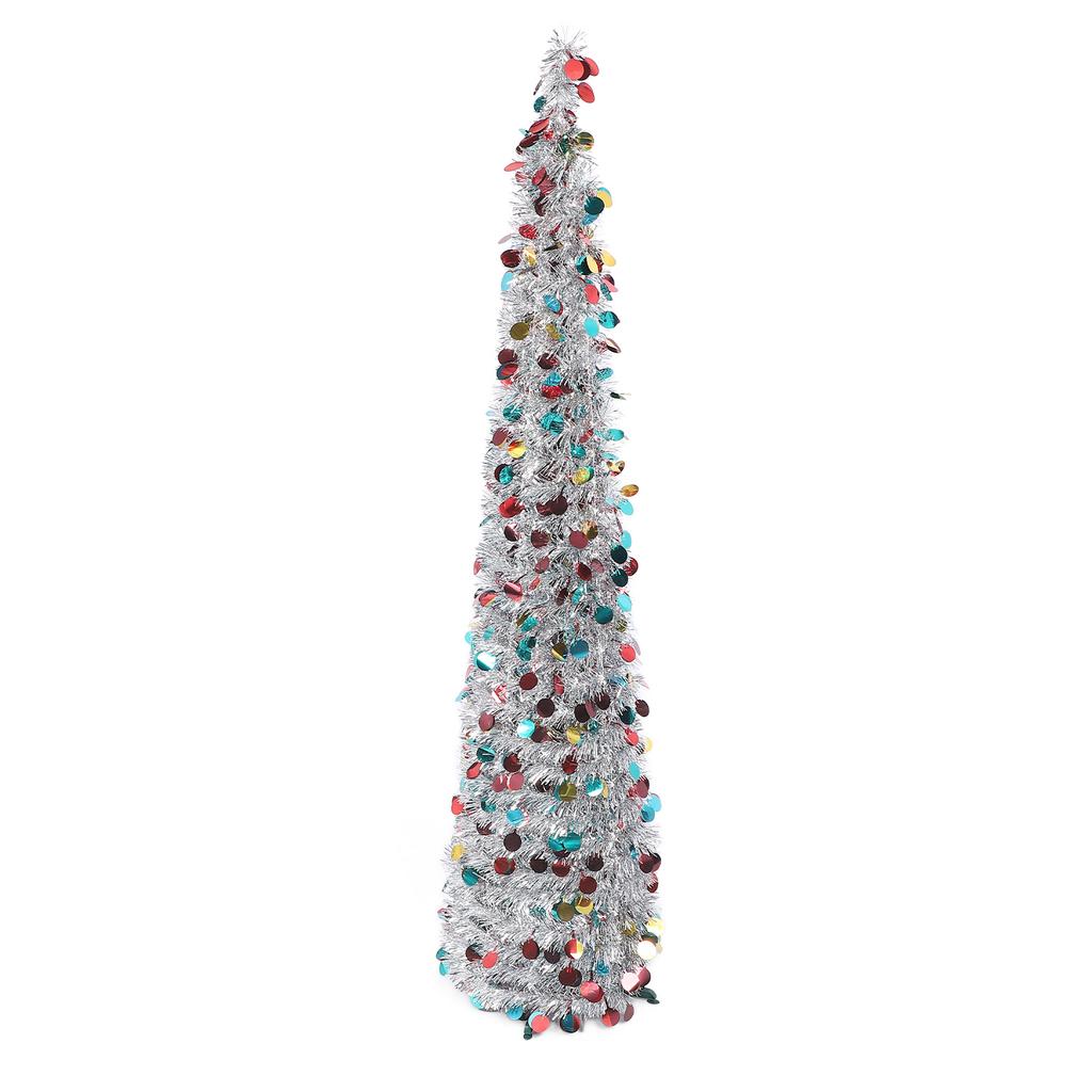 1,5m PET Faltbarer Künstlicher Weihnachtsbaum Pailletten Up Weihnachtsbaum für Heim-Feiertagsdekoration