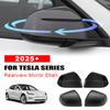 Rear View Mirror Shell Replacement Cover for Tesla Model Y Juniper / Launch 2025 Carbon Pattern Rearview Mirror Caps Shell Case