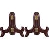 Ledmomo 2pcs Wooden Plate Dish Picture Frame 10cm Vertical Plate Plate Diameter Wooden Lacquer Display Stand Stand, Stand, Stand, Holder, Foldable,