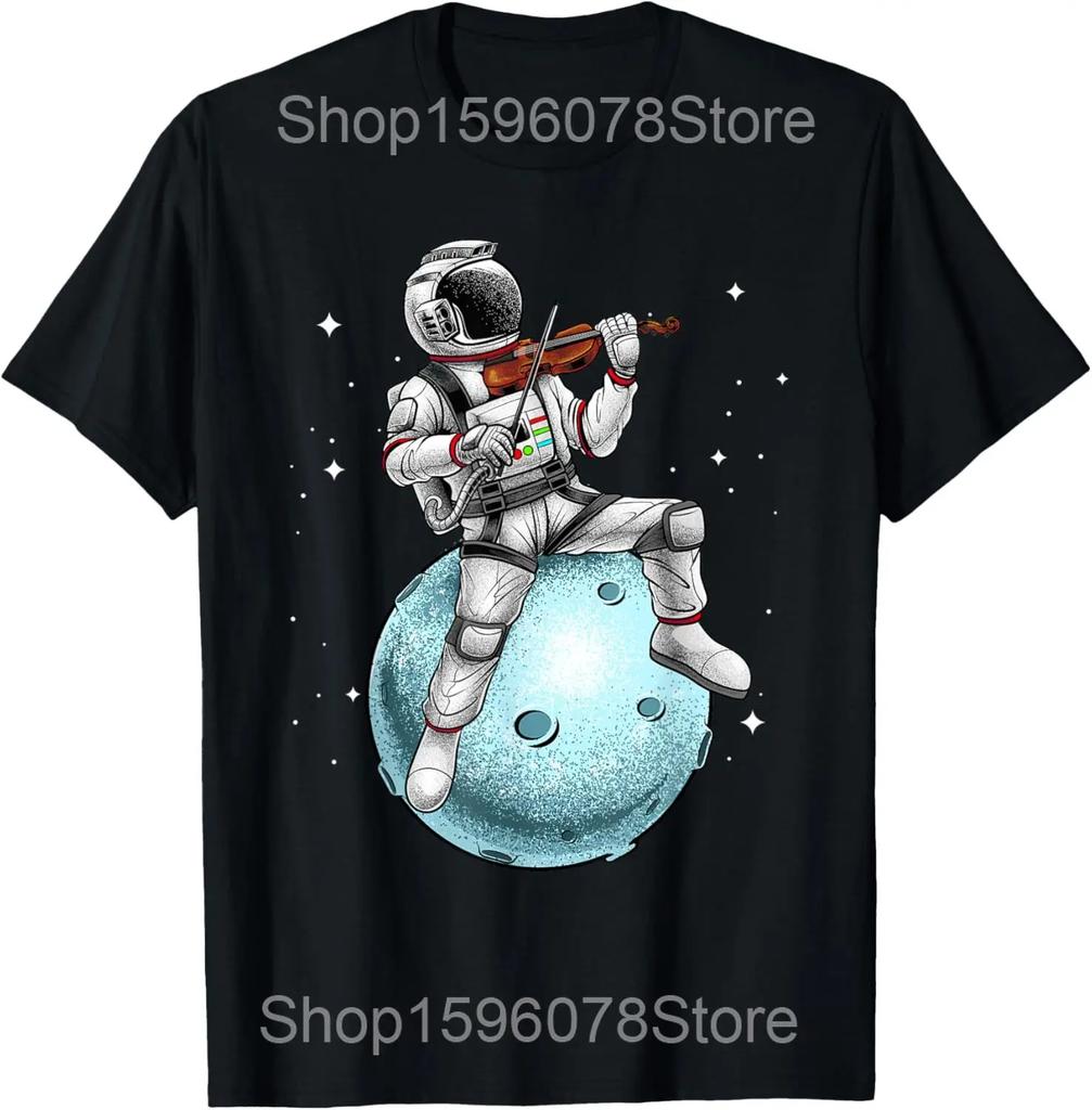Gato Engraçado Usando Óculos de Sol Tocando Violino Músico Camisetas Homem Streetwear Camiseta Manga Curta Unissex Roupa Solta