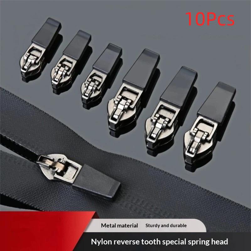 Nylon Reversed Zip Slider Puller Invisible Waterproof Zipper Head for Swimwear Outdoor Bag Daily Repair Replacement Parts