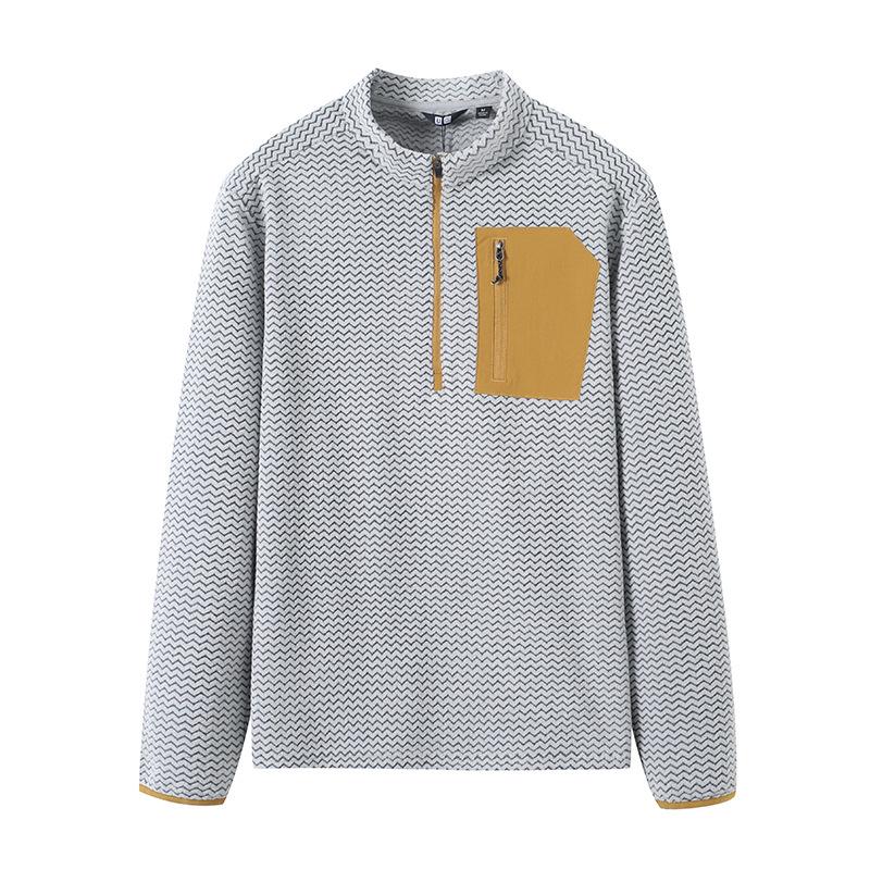 Unisex Mountain Fleece Jacket: Velvet-Lined Hoodie, Long Sleeve, Stand Collar, Autumn/Winter Base Layer