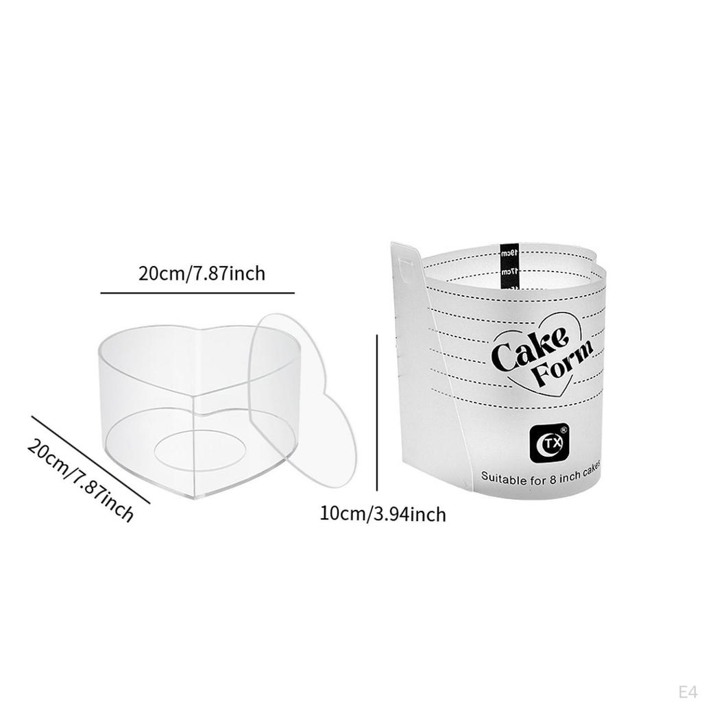 Heart Shape Cake Base Acrylic Mousse Ring for Bakery Restaurant Kitchen