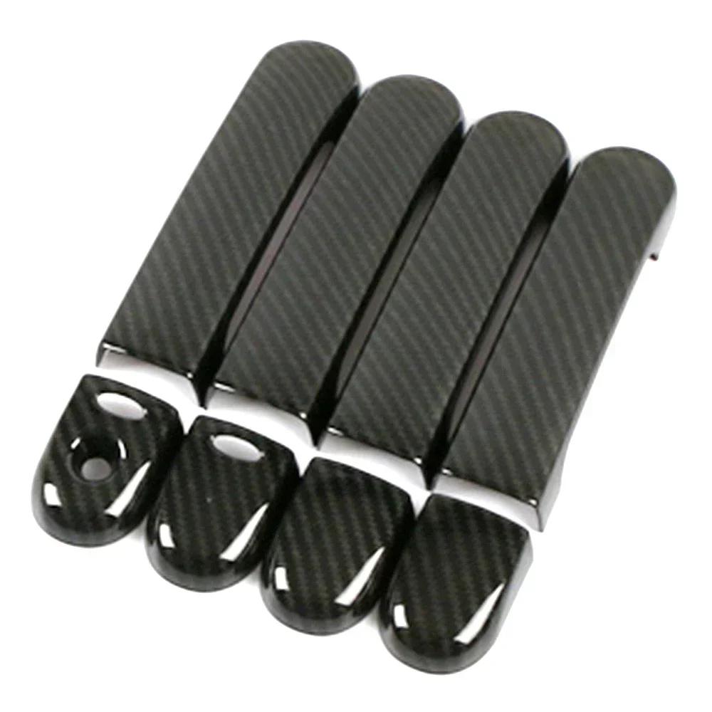 Car Upgrade Carbon Fiber Door Handle Cover For Nissan March Micra K12 Grand Livina L10 Note Tiida C11 Cars Accessories