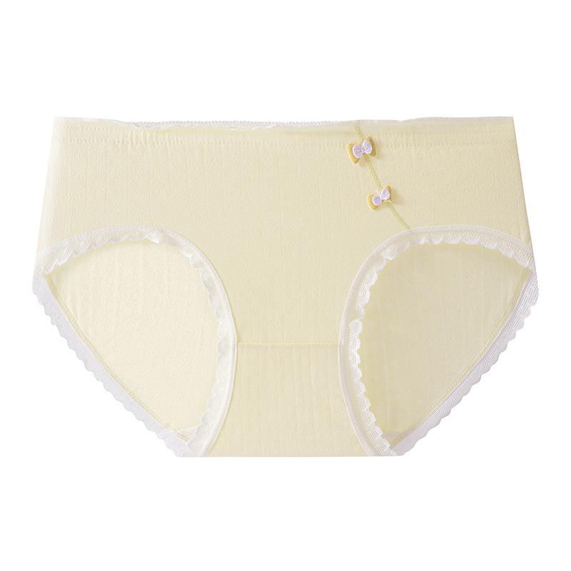Mädchen Frühling und Herbst Neue Hübsche Antibakterieller Schritt Atmungsaktive Taille Unterwäsche