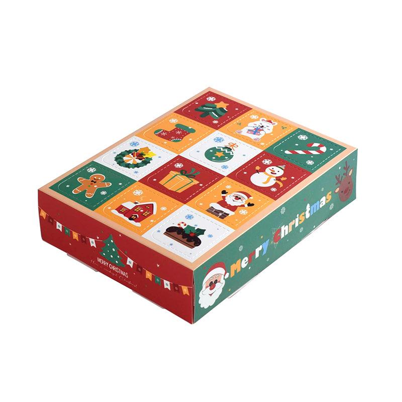 5Pcs Christmas Surprise Blind Box 12 Grids Child Child Countdown Advent Calendar Box Poked with Finger Xmas Gift Packing Boxes