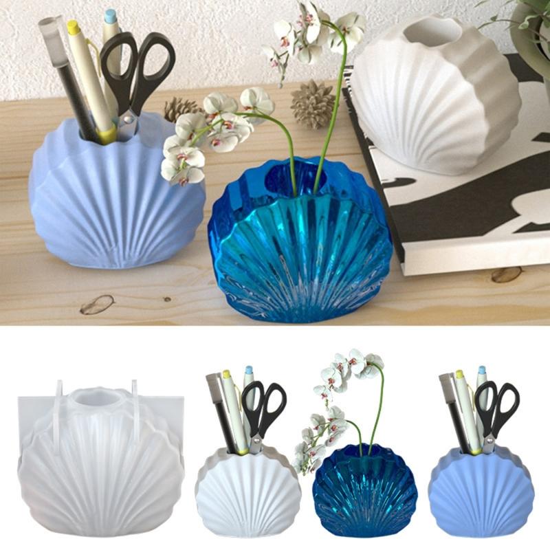 Fan Shaped Silicones Molds Fan Shape Resins Molds for Candlestick Candle Holder Flower Water Tube Room Decorations