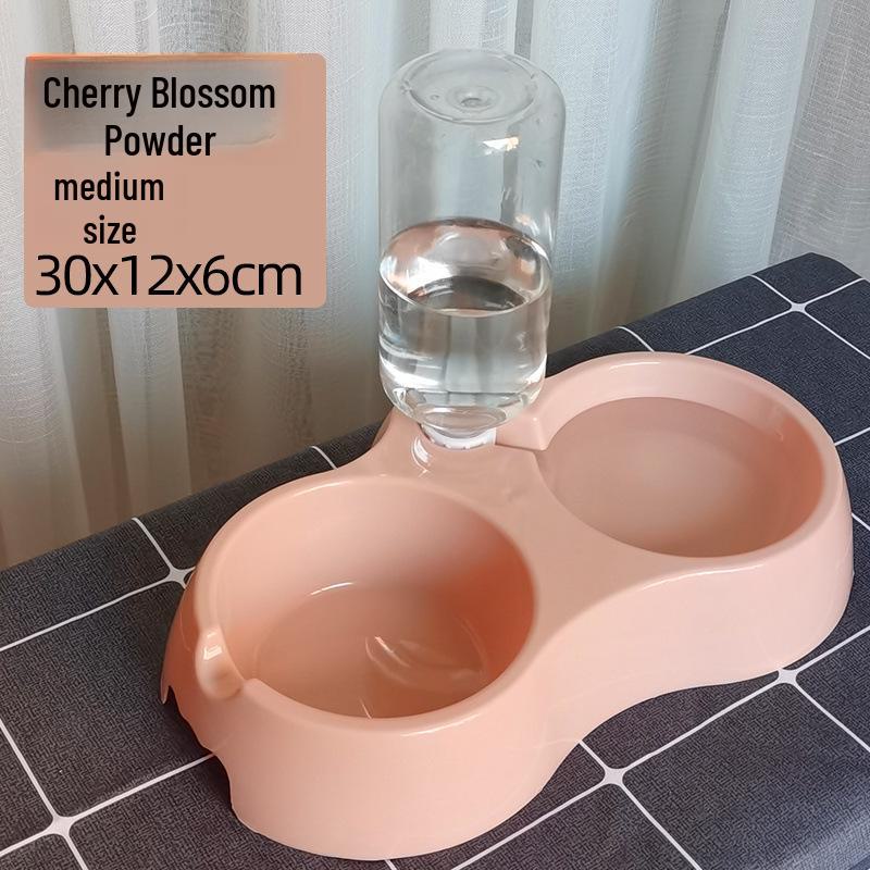 Automatic Double Bowl Pet Feeder: Dog & Cat Food and Water Bowl