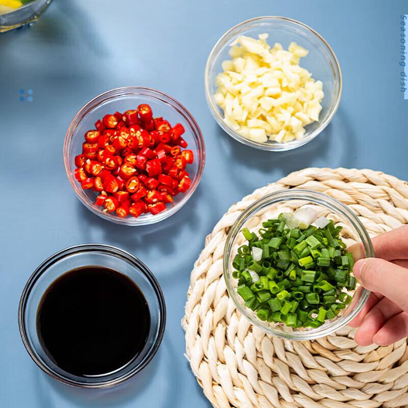 Japanese Style Glass Sauce Dishes (4-Pack)