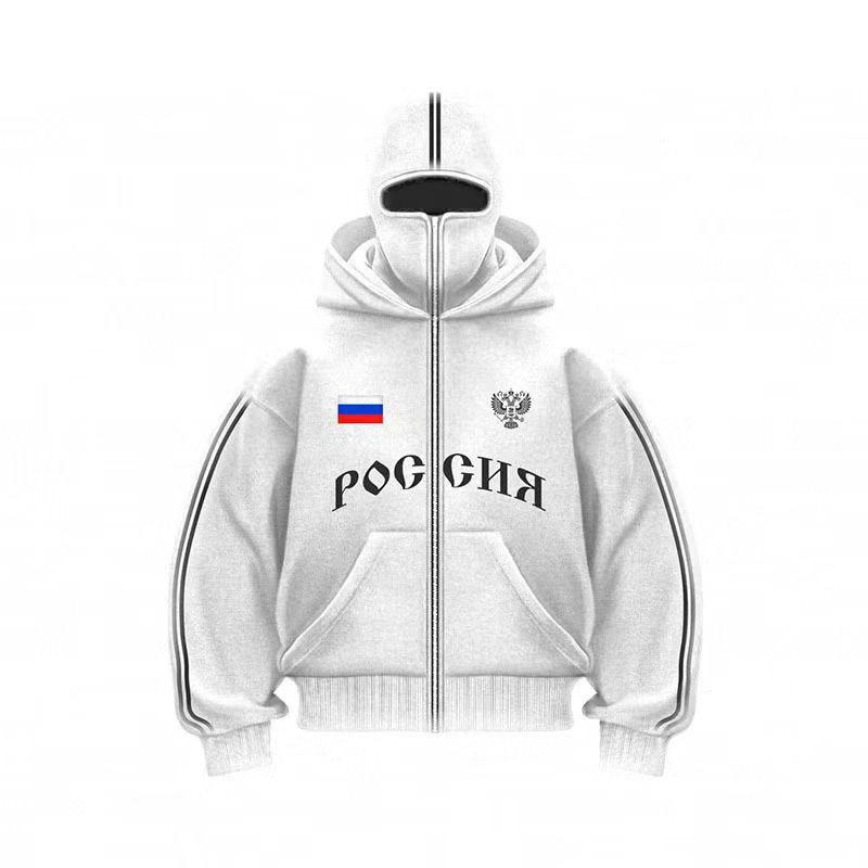 STREETRICH New Balaclava Fashion Double Hoodie Design Hoodie Jacket Hip Hop Street Zipup Hoodie Y2K Men Women Gothic Harajuku Sweatshirt